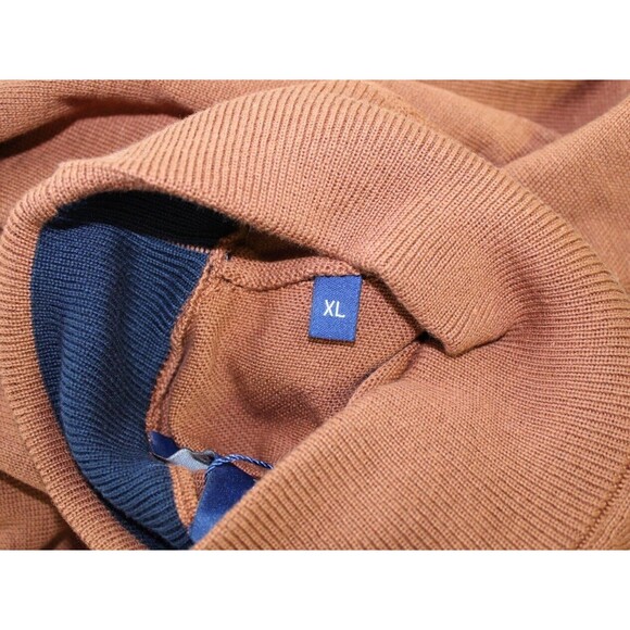 Luchiano Visconti Burnt Orange Pullover Preppy Business Casual Sweater Size XL - Picture 10 of 10